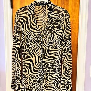 Forever 21 Zebra Print Blouse